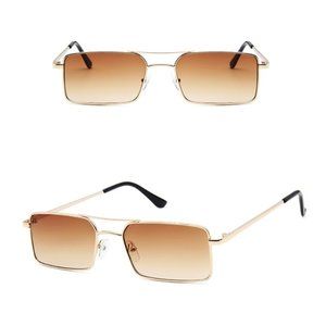 Retro Square Aviators Vintage Style Sunglasses TEA